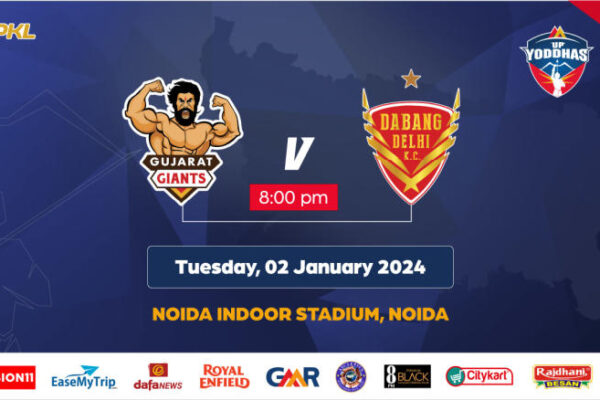 PKL 2023-24 Tickets: Gujarat Giants v Dabang Delhi K.C Tickets Noida Indoor Stadium Tickets 2024