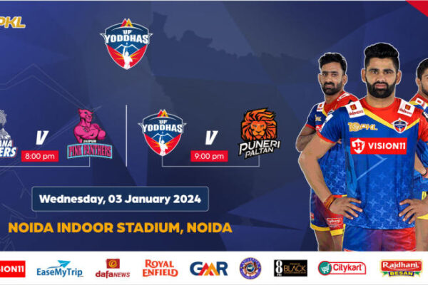 PKL 2023-24 Tickets : Haryana Steelers v Jaipur Pink Panthers Tickets and U.P. Yoddhas v Puneri Paltan Tickets Noida Indoor Stadium Tickets 2024